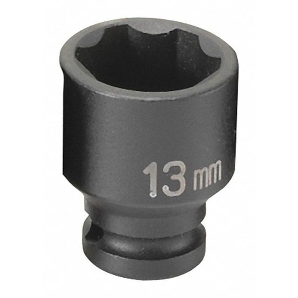 Grey Pneumatic 1/4" Drive Impact Socket Chrome plated 913MS