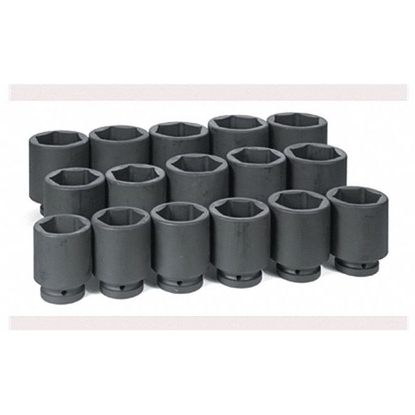 Grey Pneumatic 1" Drive Socket Set, 16 pcs 9016D