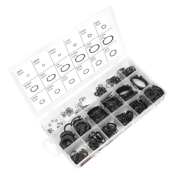 Performance Tool Snap Ring External Retaining Ring Assortment 300 Pieces 18 Sizes W5212 Zoro 