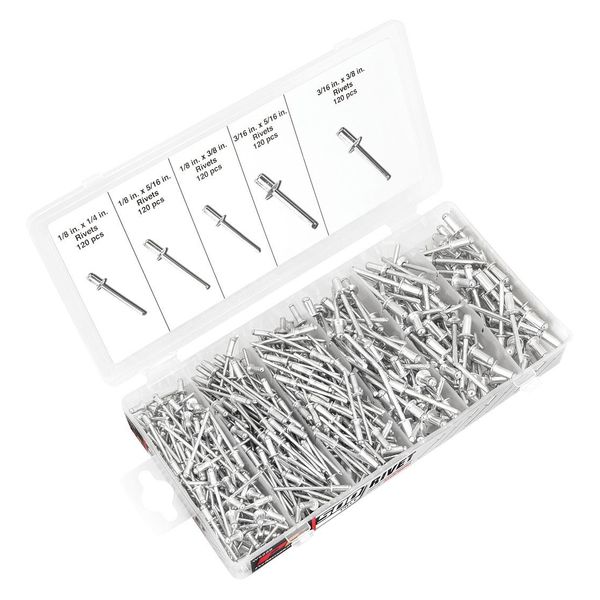 Performance Tool Aluminum Rivet Hardware Set, 500 pc. W5228