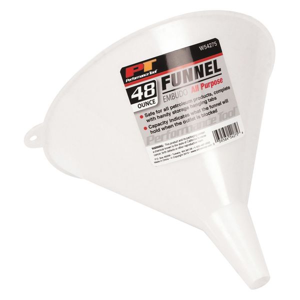 Performance Tool Plastic Funnel, 48oz. W54275