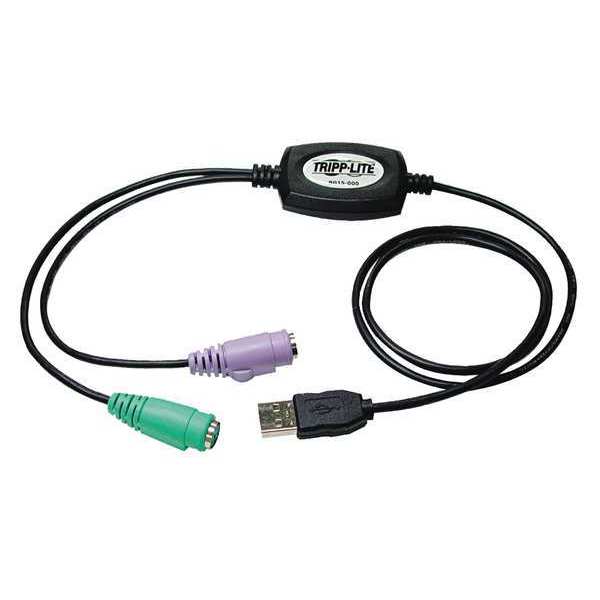 Tripp Lite USB Cable, Adaptable to Ps2, Black B015-000