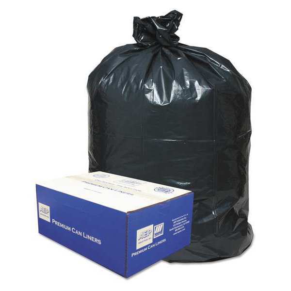 Classic 56 gal Trash Can Liners, 43 in x 47 in, Heavy-Duty, 0.9 mil, Black, 100 PK WEBWRM48