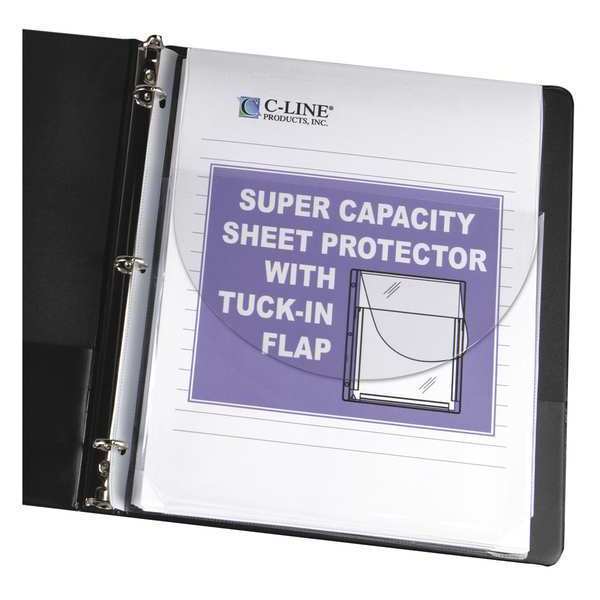 C-Line Products Sheet Protector, Flap, Clear, PK10 61027