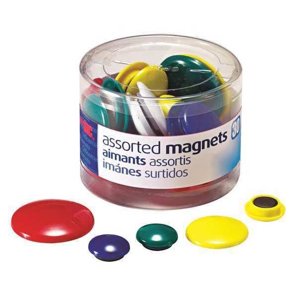 Officemate Magnet, Circle, Sizes/Colors, Assrtd 92500