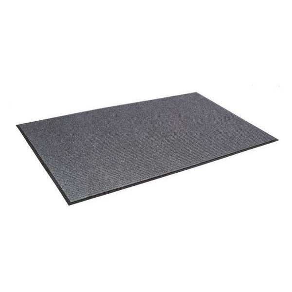 Crown Matting Technologies Ribbed Carpet Mat, Gray, 4 ft. W x NR 0410GY