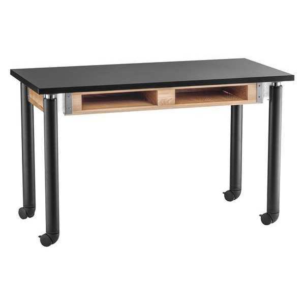 National Public Seating Rectangle Acid Resistant Lab Table , 60" L 29 to 41" (Leg) H,  SLT4-3060CBC