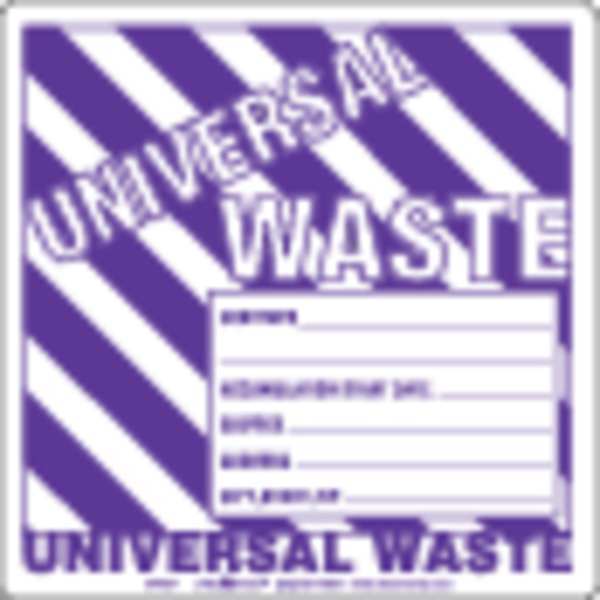 Labelmaster Universal Waste Label Gen Info Thermal Paper, Pk100 UWM7T