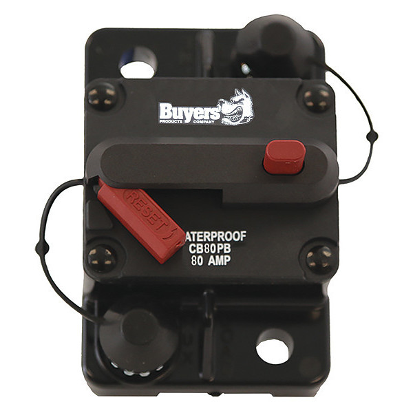 Buyers Products 80 Amp Circuit Breaker With Manual Push-to-Trip Reset CB80PB