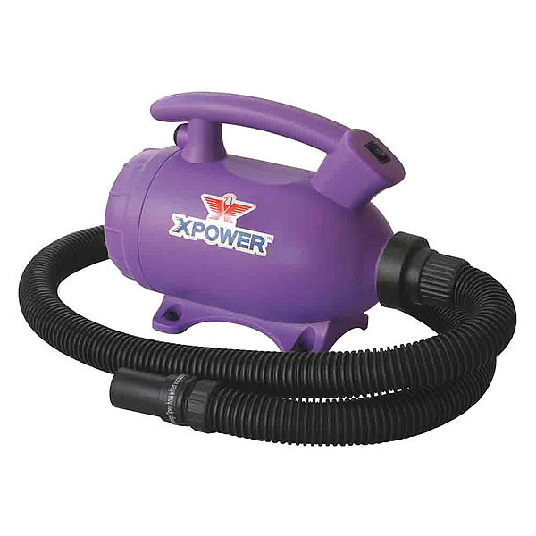 Xpower 2 HP, 100 CFM, 8 Amps, 2-in-1 Home Force Air Pet Dryer + Vacuum B-55 PURPLE