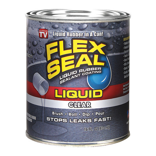 Flex Seal Liquid Rubber Sealant, Clear, 16 oz. LFSCLRR16