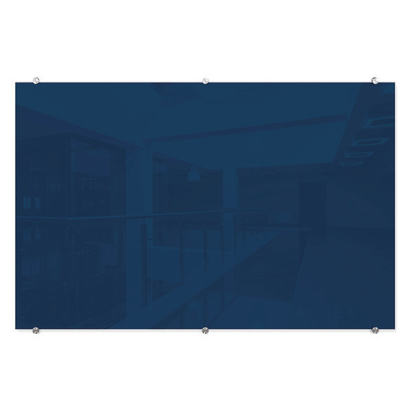 Mooreco Magnetic, Glass Board, 47.24"Hx70.87"W, Nvy 83845-NAVY