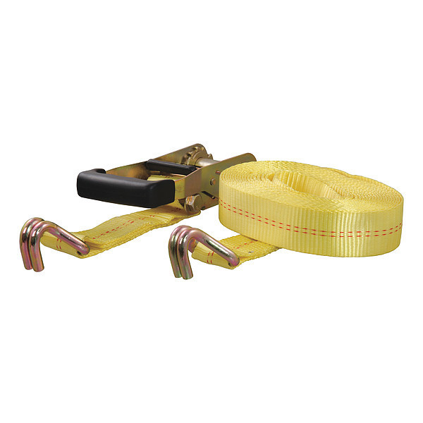 Curt Cargo Strap w/J-Hooks, Yellow, 27 ft. 83047