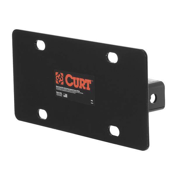 Curt Htch-Mntd License Plate Hldr, Fit 2" Rcvr 31002