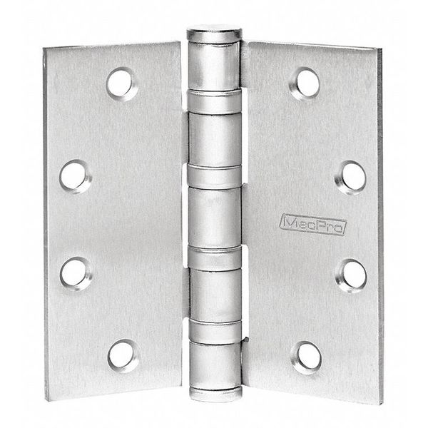 Mckinney 2-1/4" W x 5" H Satin Stainless Steel Door and Butt Hinge 5X4 1/2 MPB99 32D NRP