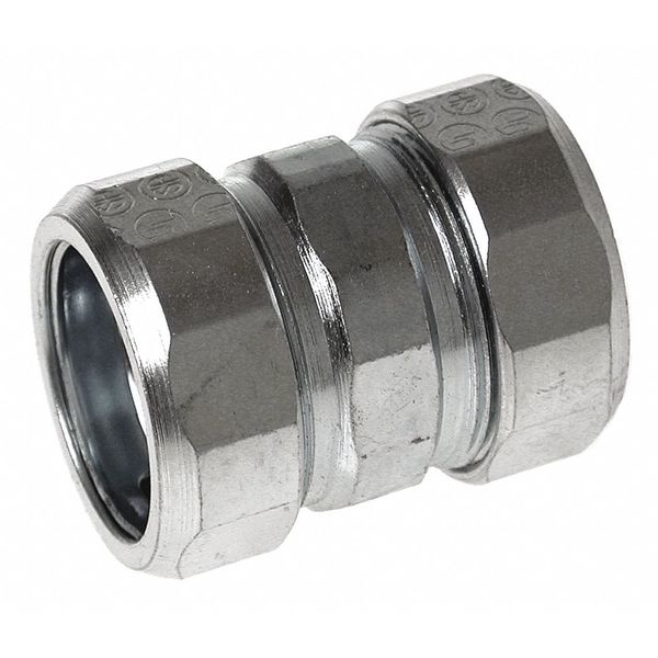 Raco Compression Coupling, 1-13/32" L, Steel 1822