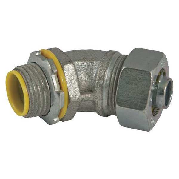 Raco Insulated Connector, 3/8 In., 45 Deg 3561
