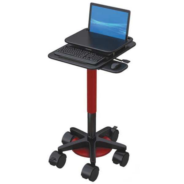 Afc Industries Laptop Cart, Black/Red, 48" H x 18" W LPC200_1825_LSH16_01