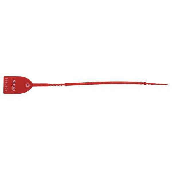 Tydenbrooks X-Strap, Fixed Length Truck Seal, 12" L, Red, 7 Digits, PK50 V30521121-01-GRAI