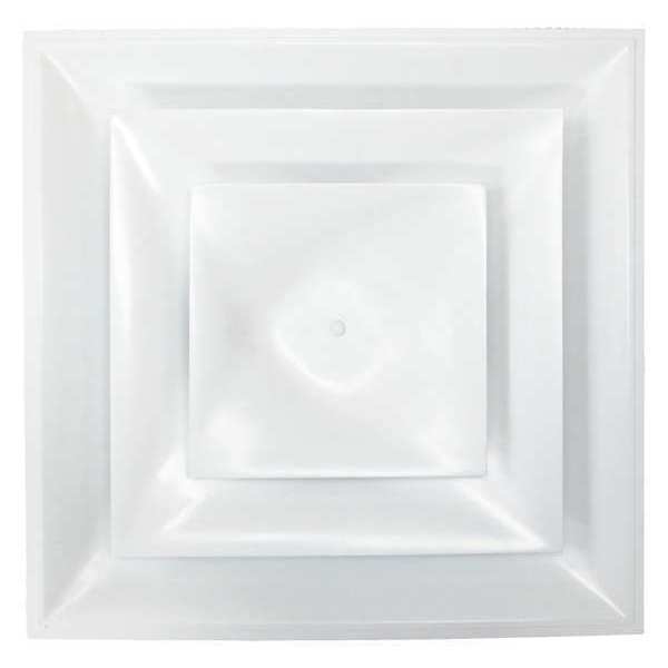 American Louver 10 in Square 3 Cone Ceiling Diffuser, White STR-C-10W