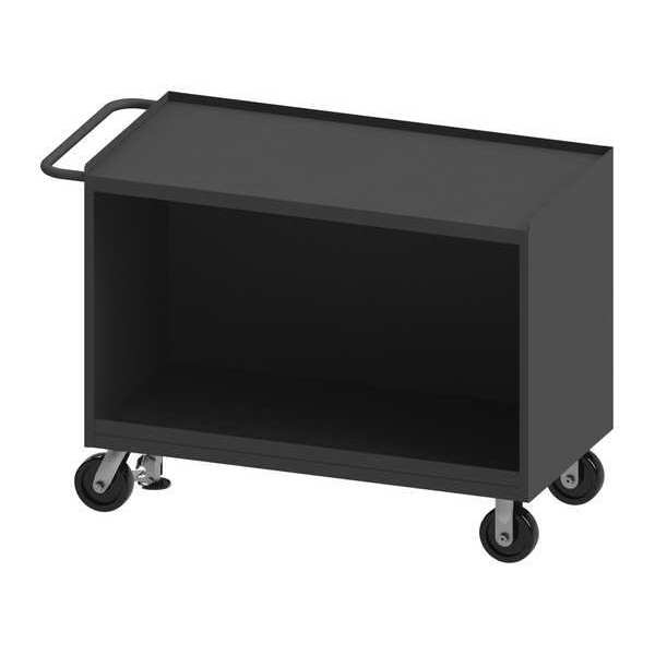 Durham Mfg Mobile bench cabinet, steel top, work surface, no doors 3410-FL-95