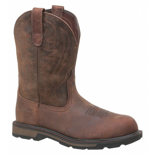 Ariat Size 9 EE Men's Western Boot Steel Work Boot, Brown 10014241