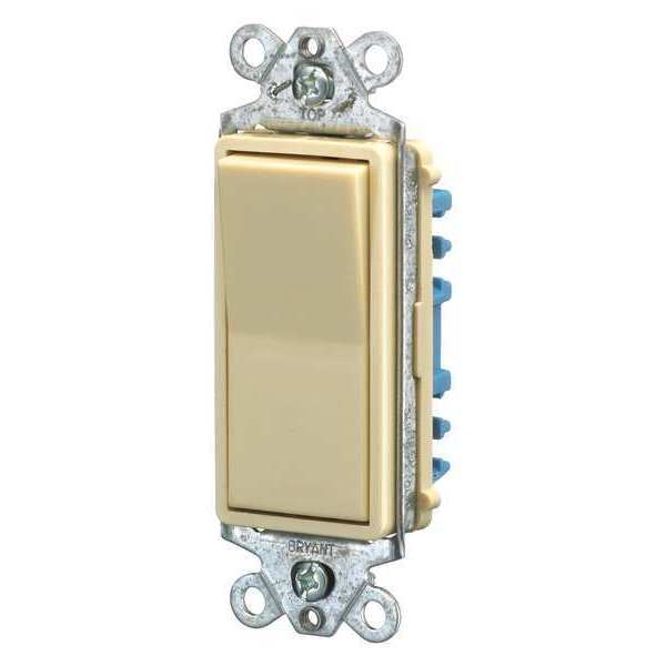 Zoro Select Wall Switch, 15A, Ivory, 1-Pole Type, Rocker 9801I