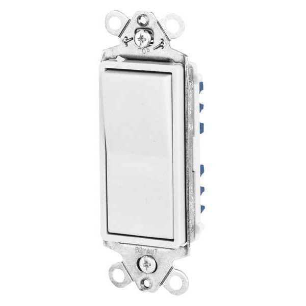 Zoro Select Wall Switch, 15A, White, 1-Pole Type, Rocker 9801W