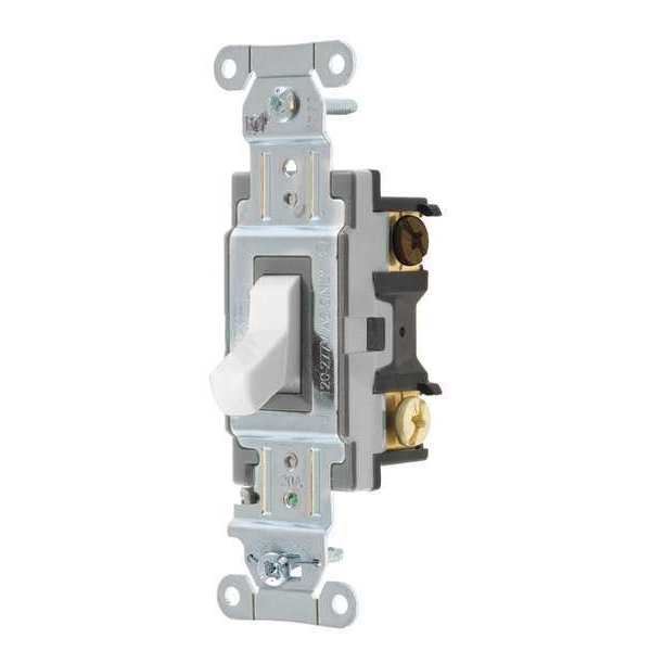 Zoro Select Wall Switch, 20A, 3-Way Type, 1 to 2 HP CSB320BW