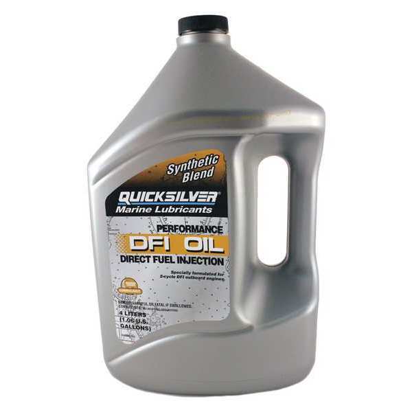 Quicksilver Engine Oil, 2-Cycle, Petroleum, Amber, 135 Oz. 858037