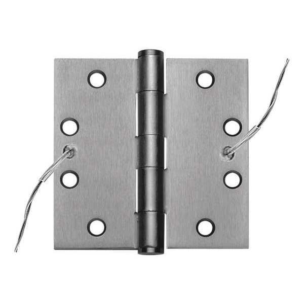 Best 1-25/32" W x 4-1/2" H Satin Chrome Electrified Hinge 60352