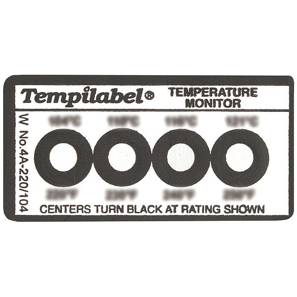 Tempil Non-Reversible Temp Indicator, Strip, PK10 26703