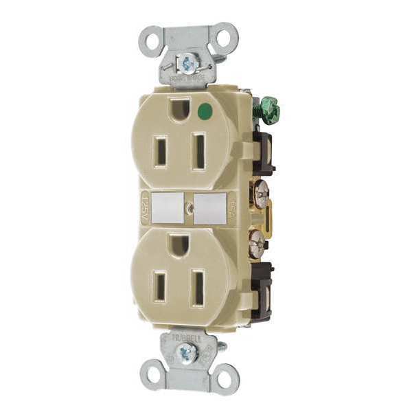 Zoro Select 15A Duplex Receptacle 125VAC 5-15R IV 8200HBI