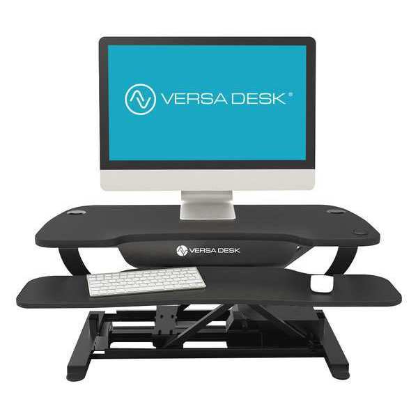 Versa Products Adjustable Table, 48" X Up to 20", Wood Top, Black VT7644824-00-01