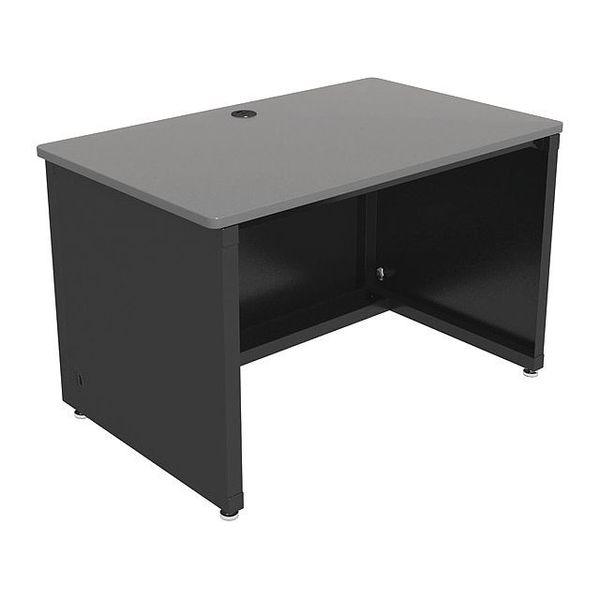 Versa Products Enclosed Classroom Desk, 24" D, 48" W, 29" to 31" H, Gray, Laminated Wood VT1094824-01-03
