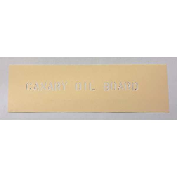 Marsh Oil Stencil Board, Paper, Yellow, 24"L OBC15-6.5X24-50