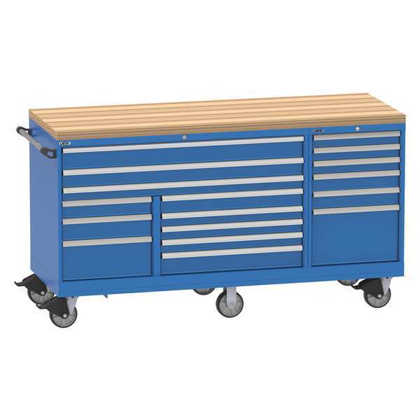 Lista Mobile Triple Workbench, 42" H, 17 Drawers TSTB750-1702-M-BT