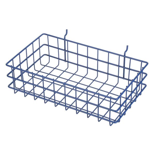 Marlin Steel Wire Products Blue Rectangular Storage Basket, Steel 923-07