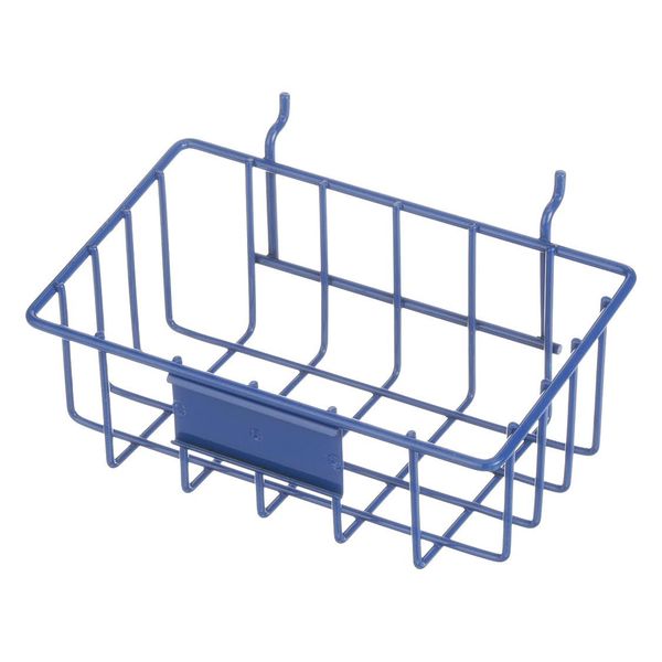 Marlin Steel Wire Products Blue Rectangular Storage Basket, Steel 920-07