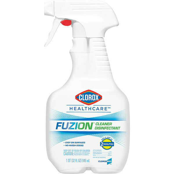 Clorox Bleach Disinfectant, 32 oz. Trigger Spray Bottle, Unscented, Translucent, 9 PK 31478