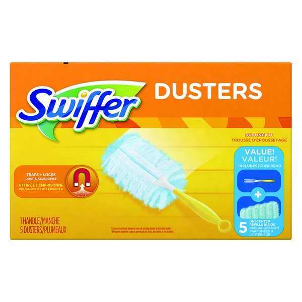 Swiffer Dusters Heavy Duty Extender Handle Starter Kit (1 Handle, 12  Dusters)