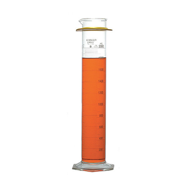 Kimble Chase Graduated Cylinder, 520mm H, 2000mL, PK2 20022-2000