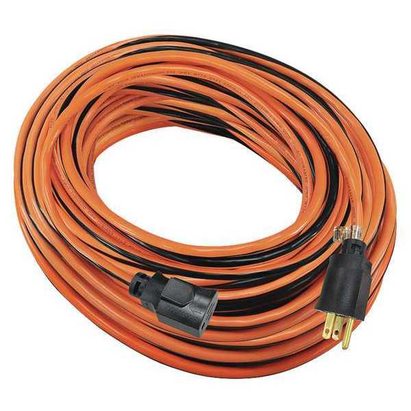 Power First 100 ft. Extension Cord 14/3 Gauge OR/BK 52NY17