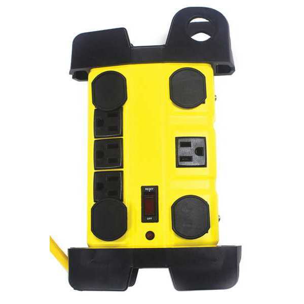 Power First Surge Protector Outlet Strip, Yellow 52NY62