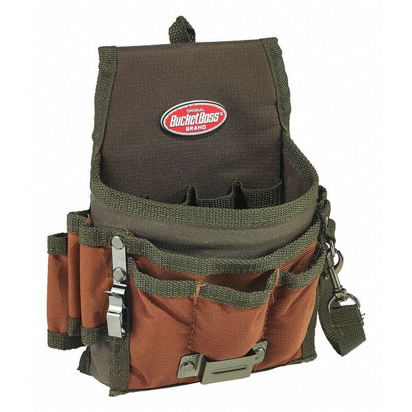 Bucket Boss Tool Pouch, Tool Pouch, Green, Polyester, 9 Pockets 54140