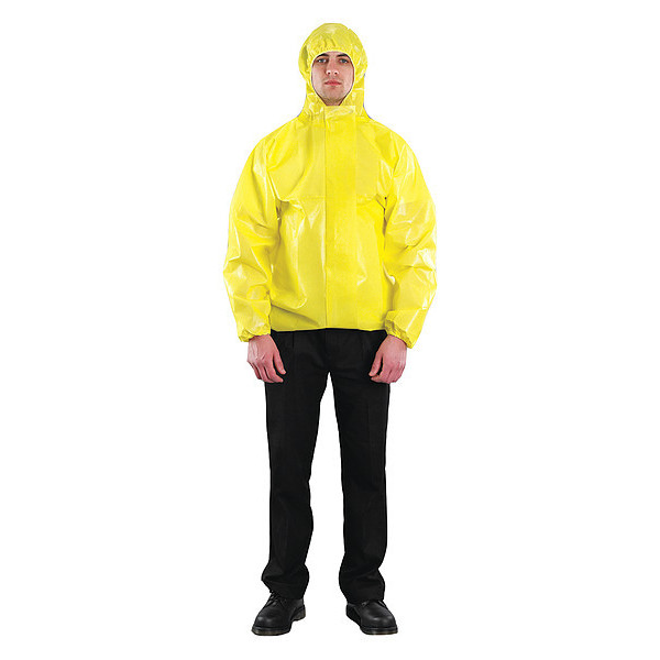 Microchem Disposable Hooded Jacket , Xl , Yellow , Chemical Laminated M3000 ,  683000