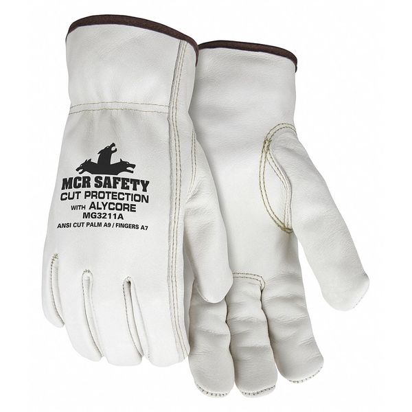 Mcr Safety Cut Resistant Gloves, A9 Cut Level, Uncoated, L, 1 PR MG3211AL