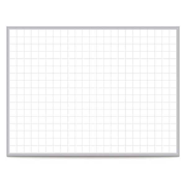 Ghent 48-1/2"x96-1/2" Non-Magnetic Steel Dry Erase Board, Blue Frame GRPM222G-48