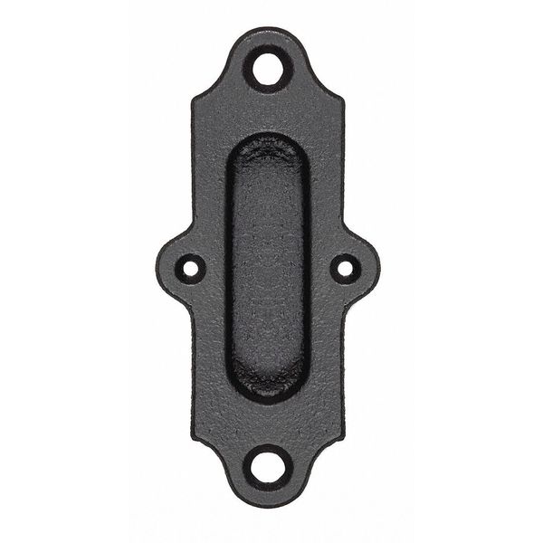 Leatherneck Flush Pull, Cast iron, Black 0117-0099