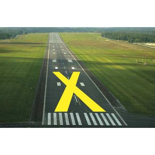 Zoro Select Runway Closure Marker, Polyethylene, 720" H, 120" W, Yellow Y10X60